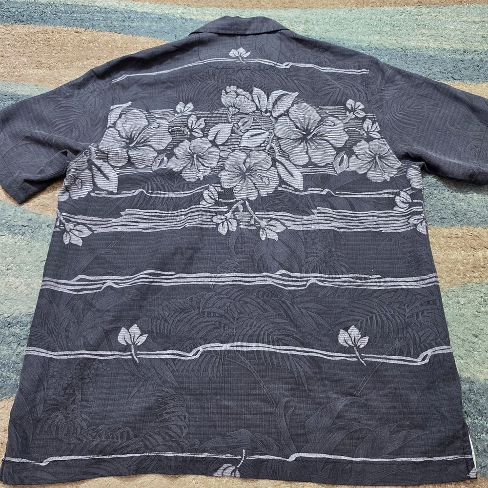 Lot of 3 Tommy Bahama Mens M Silk Linen Rayon Camp Hawaiian Shirts Tropical - Picture 15 of 16